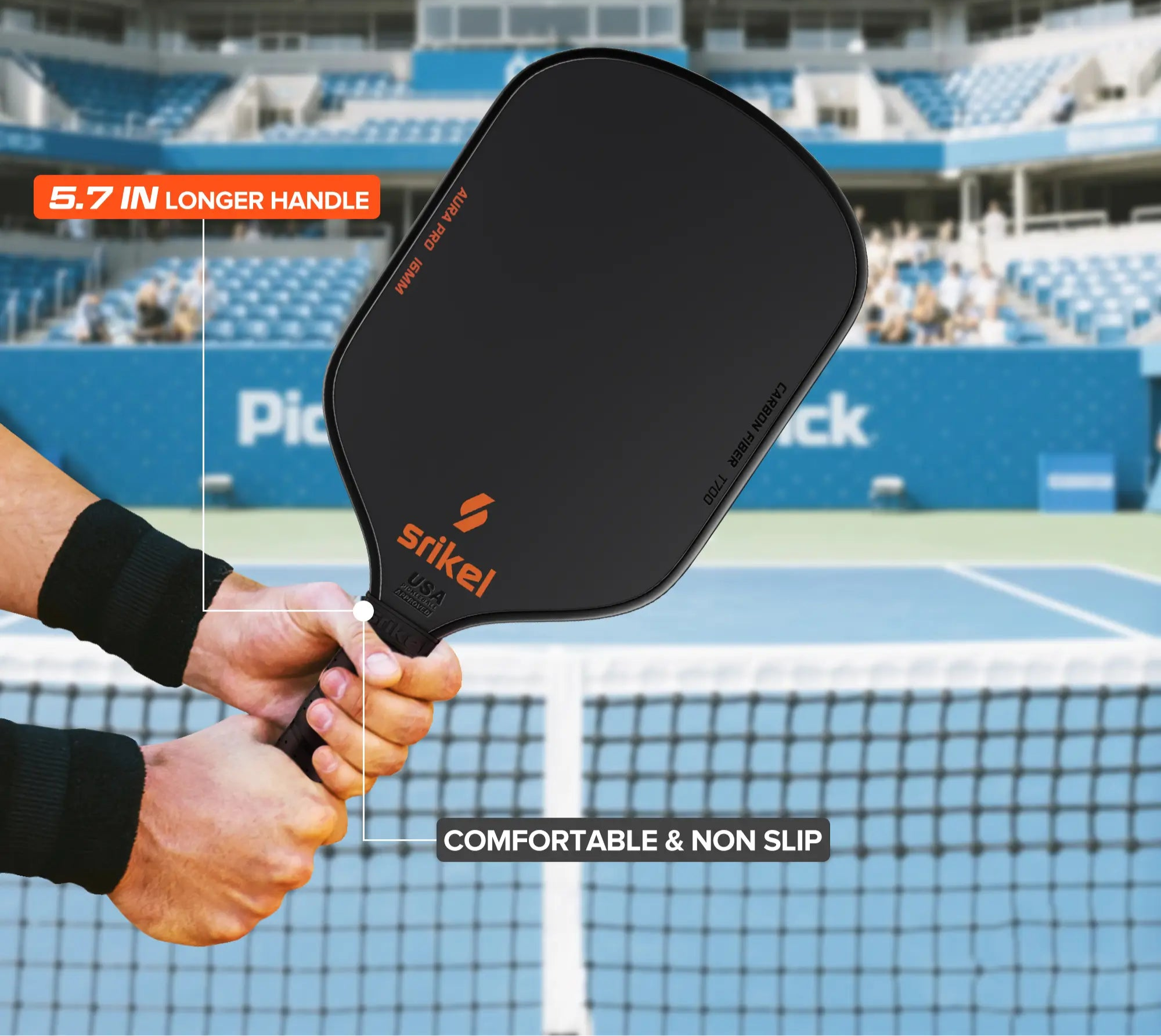 AURA Pro Pickleball Paddle - Black