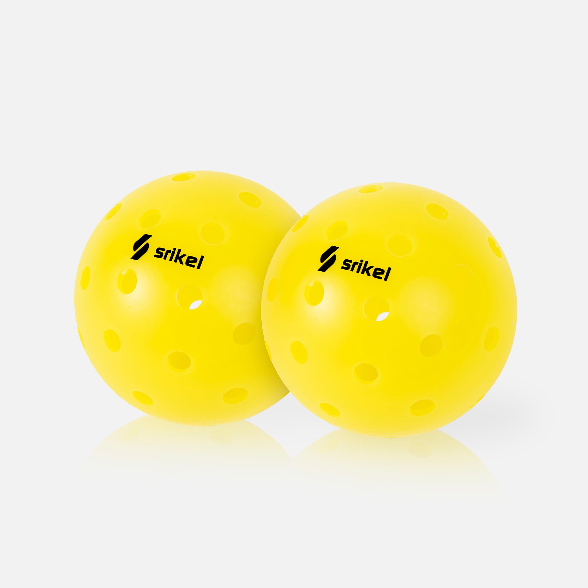 Two Yellow color XS-40 Outdoor Pickleball Balls